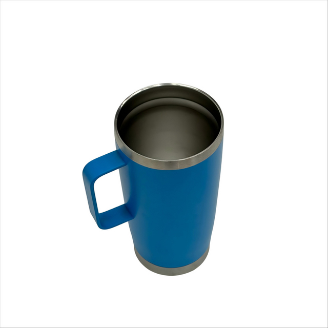 16oz New Custom Color Office Coffee Stainless Steel Mug with Lid Handle Reusable Double Wall Insulated Tumbler