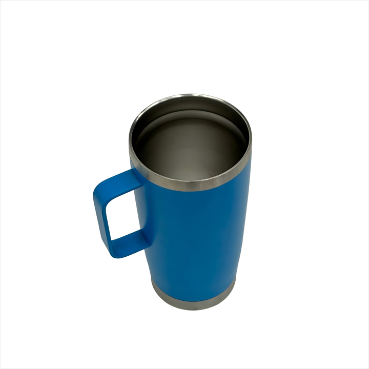 16oz New Custom Color Office Coffee Stainless Steel Mug with Lid Handle Reusable Double Wall Insulated Tumbler