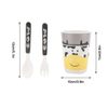 Customized Design Toddler Baby Kids Feeding Cartoon Bamboo Fiber Dinnerware Sets Dishwasher Safe Plate Bowl Cup Spoon Fork Set