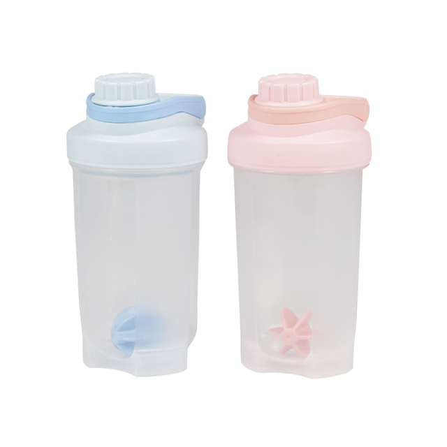 500ML & 750ML Two Capacity Sport Shaker Bottle Water Cup for Adults for Protein Drinks BPA Free with Ball