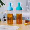 Personalized 32oz Clear Cold Brew Coffee Tea Bottle Borosilicate Glass Drinking Water Bottle with Tea Infuser