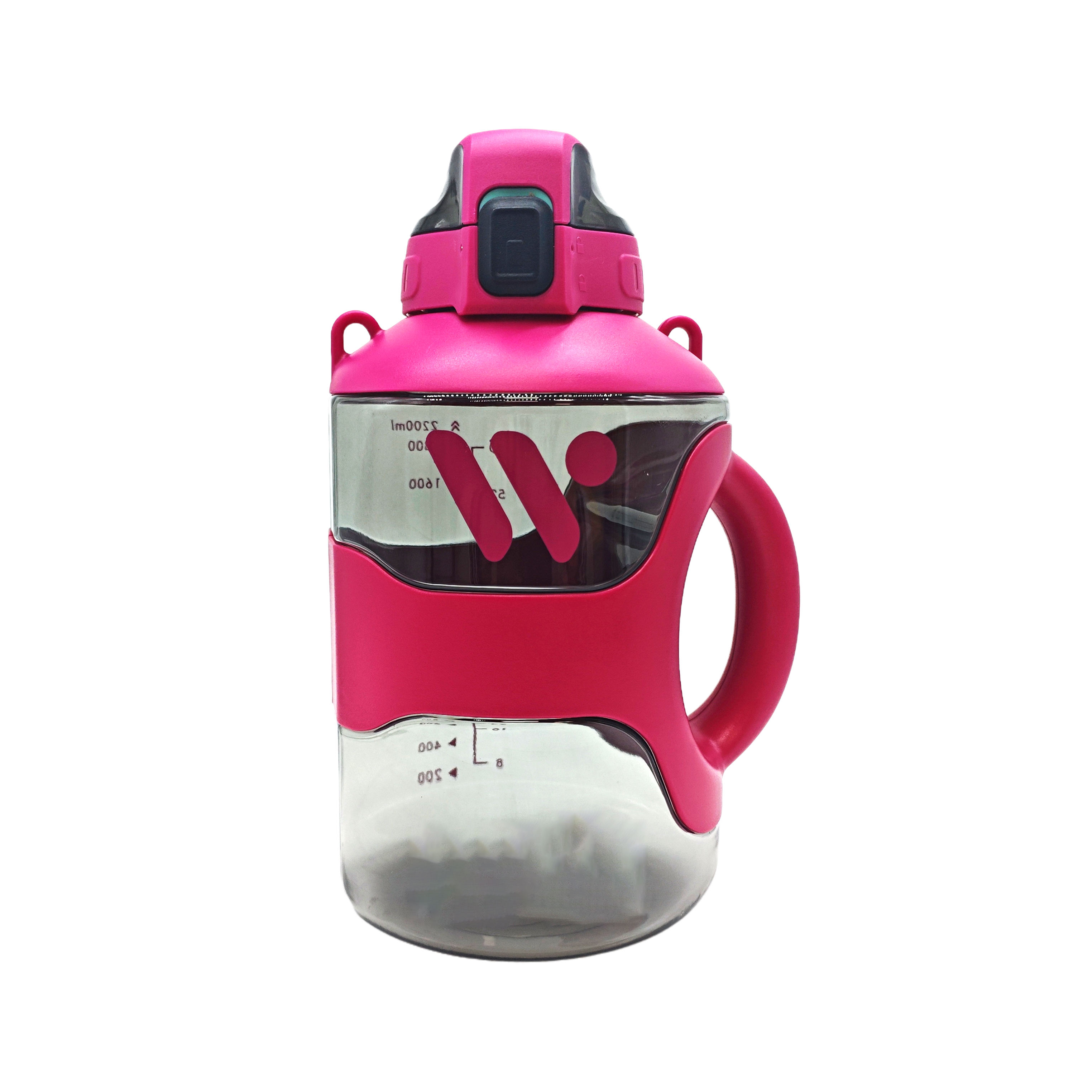 Direct Drinking Leak Proof Tritan Material BPA Free 2.2L Water Bottle with Measurement Markings