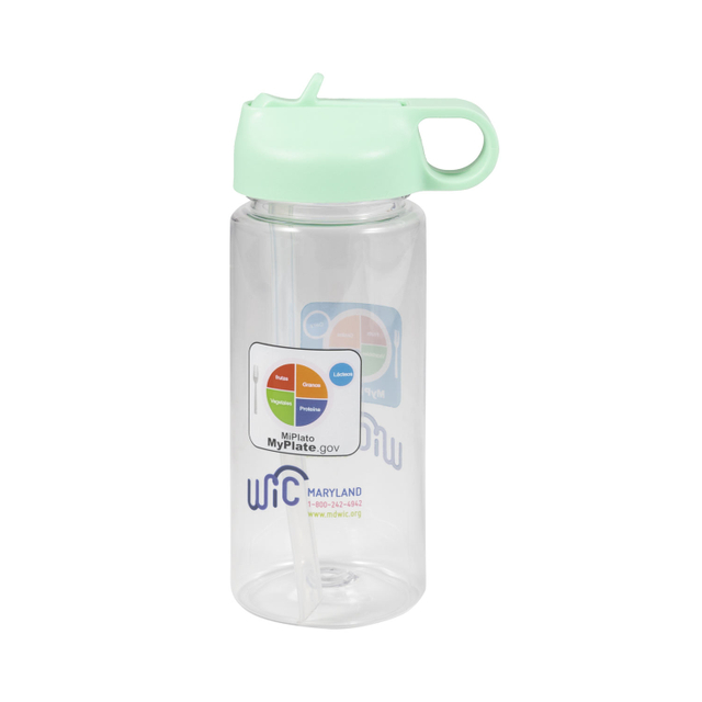 550ML Custom Cute AS Kids Water Bottle with Air Hole Plastic Clear Drinkware for School