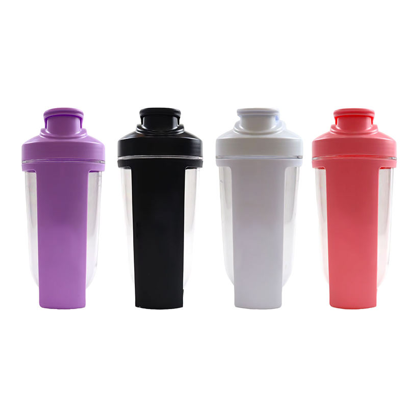 600 Ml 20Oz Transparent Portable Sports Gym Shaker Water Bottle Bottles With Handle for Fitness