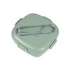 Large Capacity 650ml Square Bento Box RPET Material With Forked Spoon Lunch Box