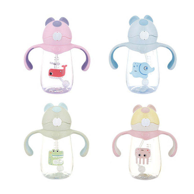2023 Botella De Agua Infantil Bpa Free 300ml 500ml Children Tritan Kids Plastic Water Bottle With Straw