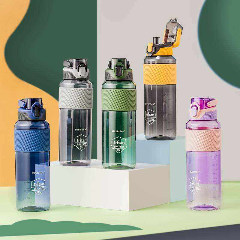 BPA Free Tritan Bottle 34OZ Plastic Custom Gym Fitness Sport Water Bottle With Straw