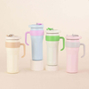 New Stylish 1200ml Keep Hot Cold Vacuum Cup with Handle Large Capacity Straw Stainless Steel Cup