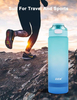 32oz Sports Water Bottle with Time Marker BPA Free Wide Mouth Leakproof with Handle