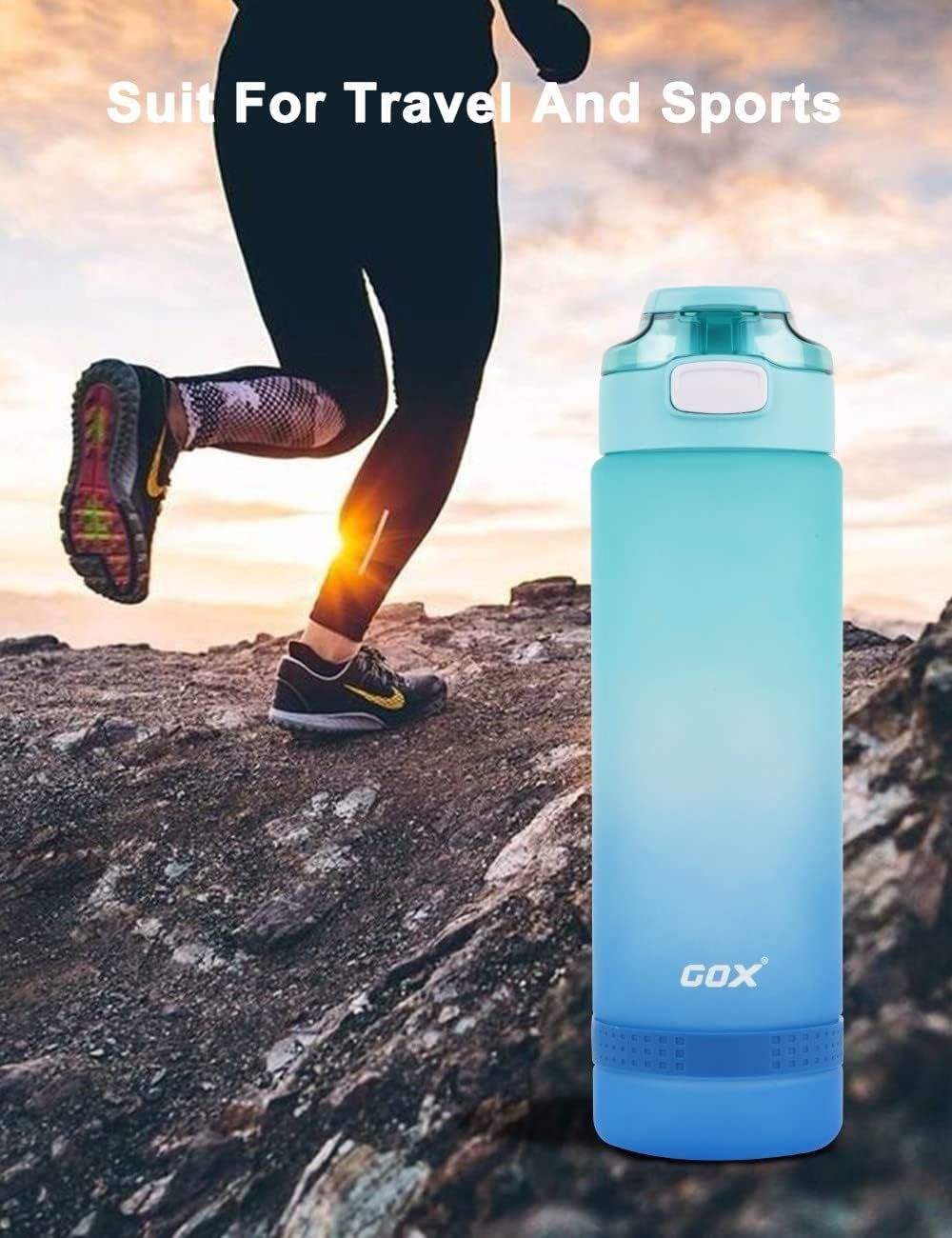 32oz Sports Water Bottle with Time Marker BPA Free Wide Mouth Leakproof with Handle