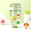 22oz Cute Plastic Water Cup Both Straw and Direct Drinking Spout BPA Free and Equipped with a Children's Carrying Strap