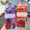 19oz Delicate Cute Candy-Colored Cartoon Features Portable Plastic Sippy Bottle