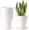 Eco-friendly BPA Free Plant Pot Indoor Unbreakable Custom Printed Bamboo Fiber Flower Pot for Garden