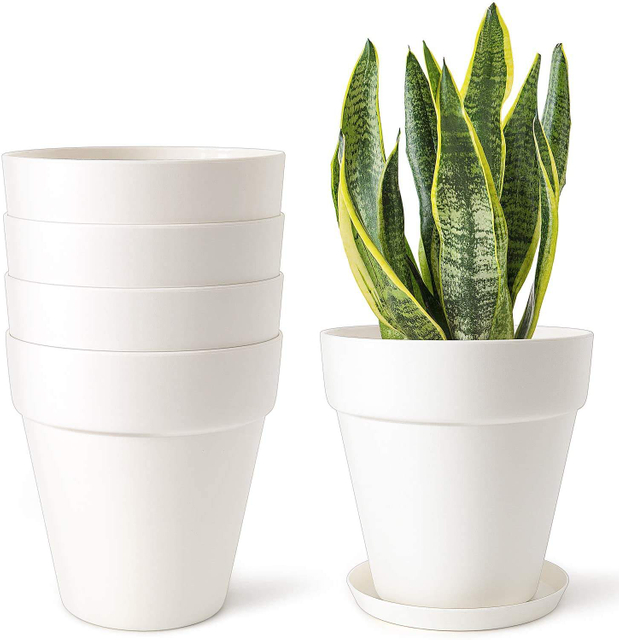 Eco-friendly BPA Free Plant Pot Indoor Unbreakable Custom Printed Bamboo Fiber Flower Pot for Garden