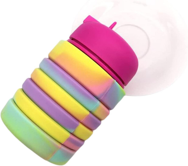 Portable Food Grade Silicone Collapsible Reusable Outdoor Sports Water Bottle Folding Water Bottle