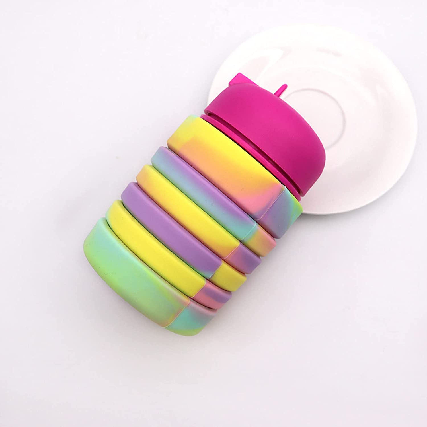 Portable Food Grade Silicone Collapsible Reusable Outdoor Sports Water Bottle Folding Water Bottle
