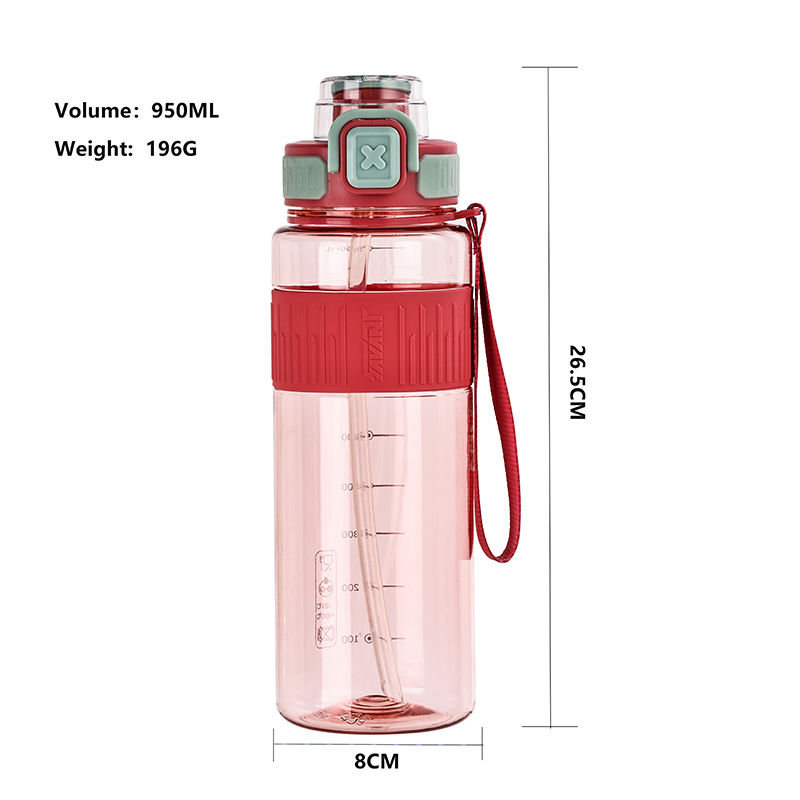 Factory Wholesale Free Summer Outdoor Portable Simple Students Plastic Straight Drinking Water Cup With Filter&spring Lid