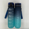 1L Reusable Plastic Gradient Water Cup Weight Loss Water Bottle With Measurement Bottles
