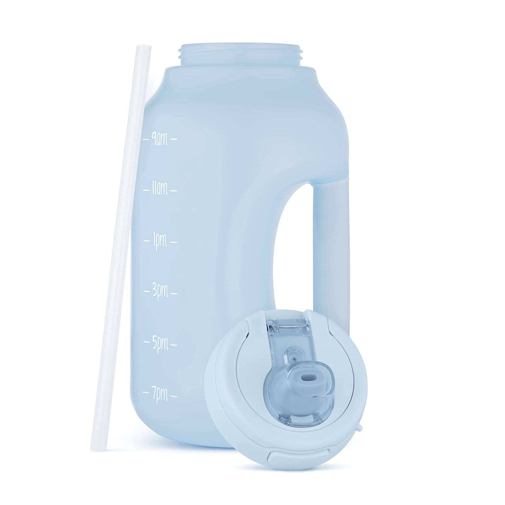 64oz Leak Proof Sports Plastic Gallon Water Bottle with Straw Gym Water Jug Custom Packing and logo