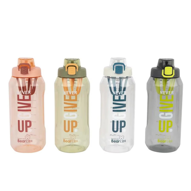 1000ml Plastic Water Bottle with a Fruit Strainer and a Leak-proof Button Switch Suitable for Sports and Gym Water Cup