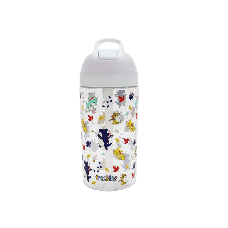 Cartoon Style Kids 600ml 21oz Water Cup with Customizable Patterns Leak Proof Portable BPA Free