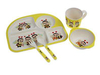 Customized Bamboo Fiber Kid Dinnerware Kids Eating Tableware Set