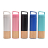 550ml Custom Logo Stainless Steel 304 Bamboo Vacuum Flask Double Wall Insulated Water Bottle With Handgrip Lid