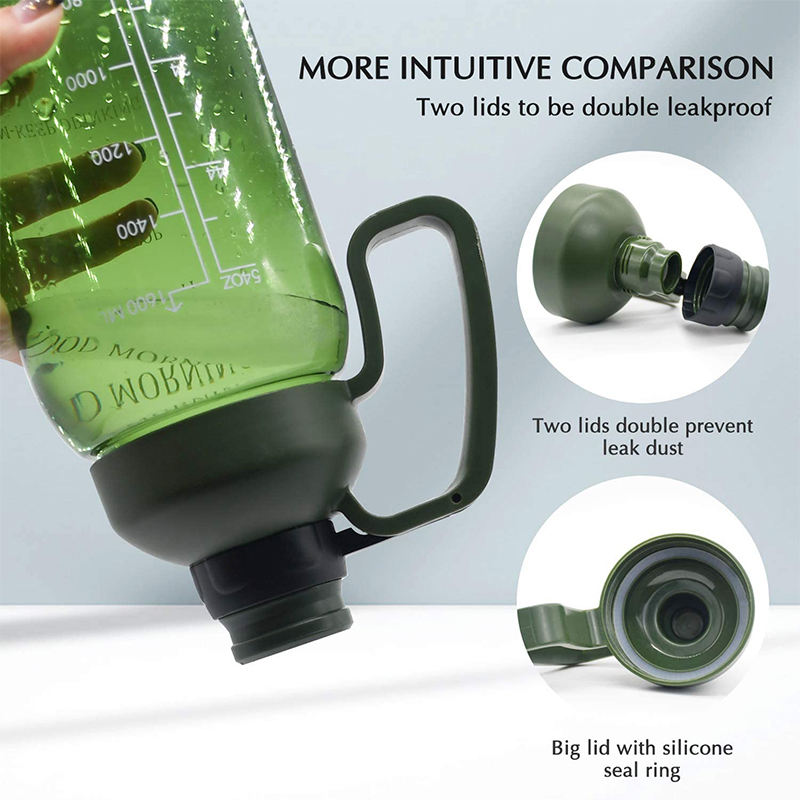 1.8L Sports Water Bottle BPA Free Drinking Bottle Gym Large Capacity Plastic Water Bottle