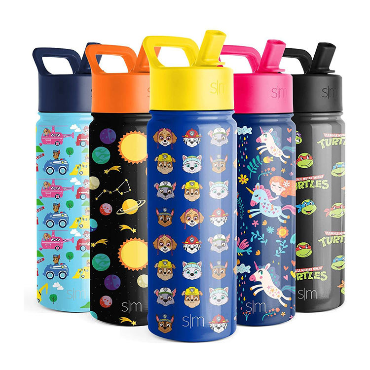 12oz 350Ml 350 Ml Cartoon Cute Plastic Water Bottle for Boys Girls Children Child Kid School
