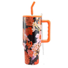 40oz Custom Logo Stainless Steel Thermal Travel Coffee Mug Hot and Cold Vacuum Insulated Tumbler With Handle Straw