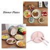 Pratos De Palha De Trigo Infantil Custom Dessert Plates RPET BPA FREE PLASTIC Plates Divided Plate