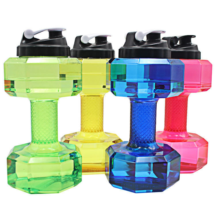 Creative Botella De Agua En Forma De Mancuerna Dumbells Dumbbell Shape Weight Gym Drink Water Bottle