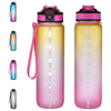 32Oz 32 Oz Portable Outdoor Motivational Plastic Gym Sports Water Bottle 1Liter 1L With Handle Lid Straw