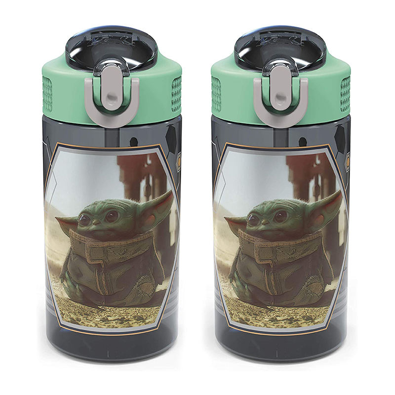 600ML Eco-Friendly Portable Children Leak Proof Cartoon Drinking Bottle Cute Plastic Water Bottles