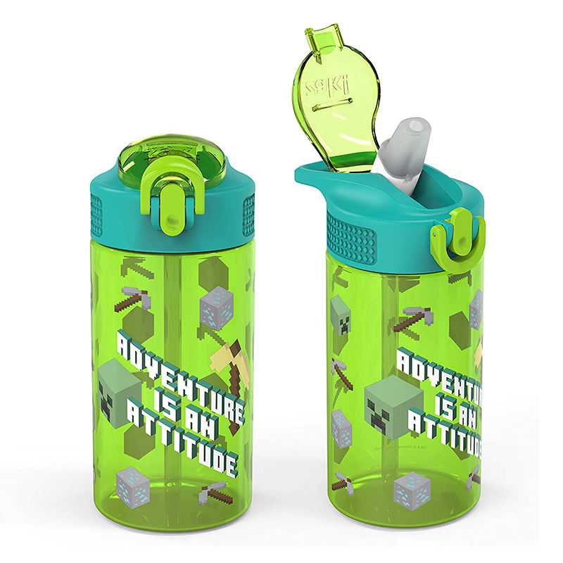 600ML Eco-Friendly Portable Children Leak Proof Cartoon Drinking Bottle Cute Plastic Water Bottles