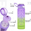 Large Capacity 32oz Portable Plastic GYM Fitness Protein Custom logo Motivational Water Bottle