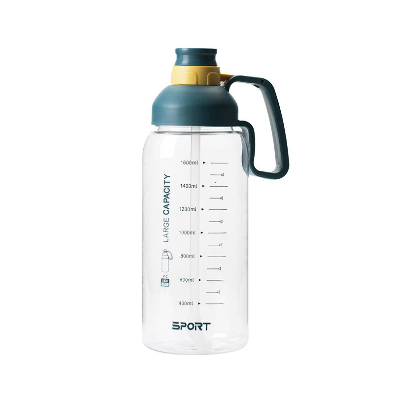 1.8L Wholesale Custom logo Bpa Free Plastic Gym Sport Plastic Water Bottles with Motivational Time Marker