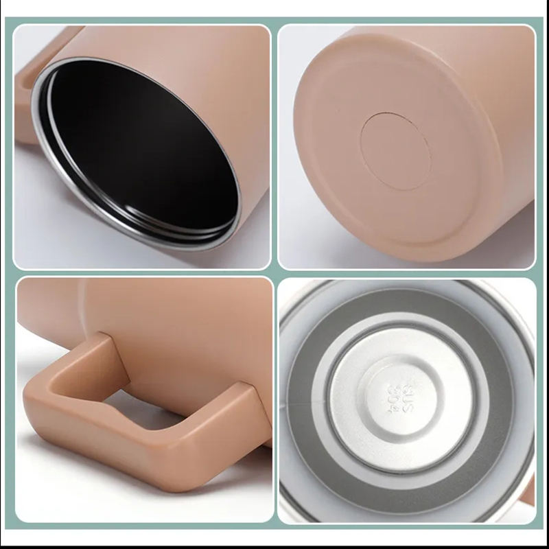 40Oz Double Wall Insulation Insulated Stainless Steel 304 Tumbler Cups With Lid and Straw Handles