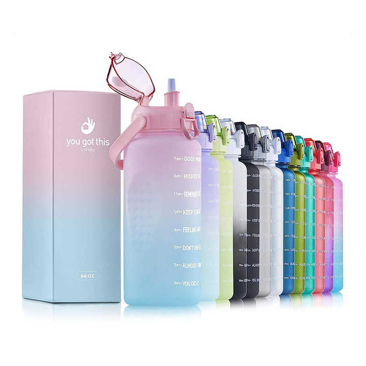 Bouteille Deau Personnalisee Botella Para Agua Plasticas 2 Litre Motivational Bottle Gym Big Capacity Water Bottles