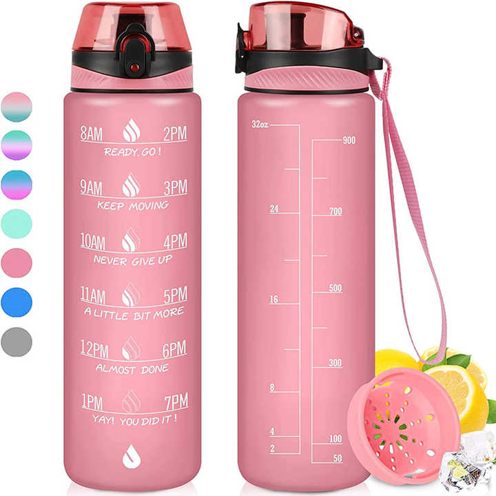 Botella De Agua Bonita Bouteilles Deau Pour Lecole Des Enfants 1L Motivationa Cute New Design Water Bottle for Adults