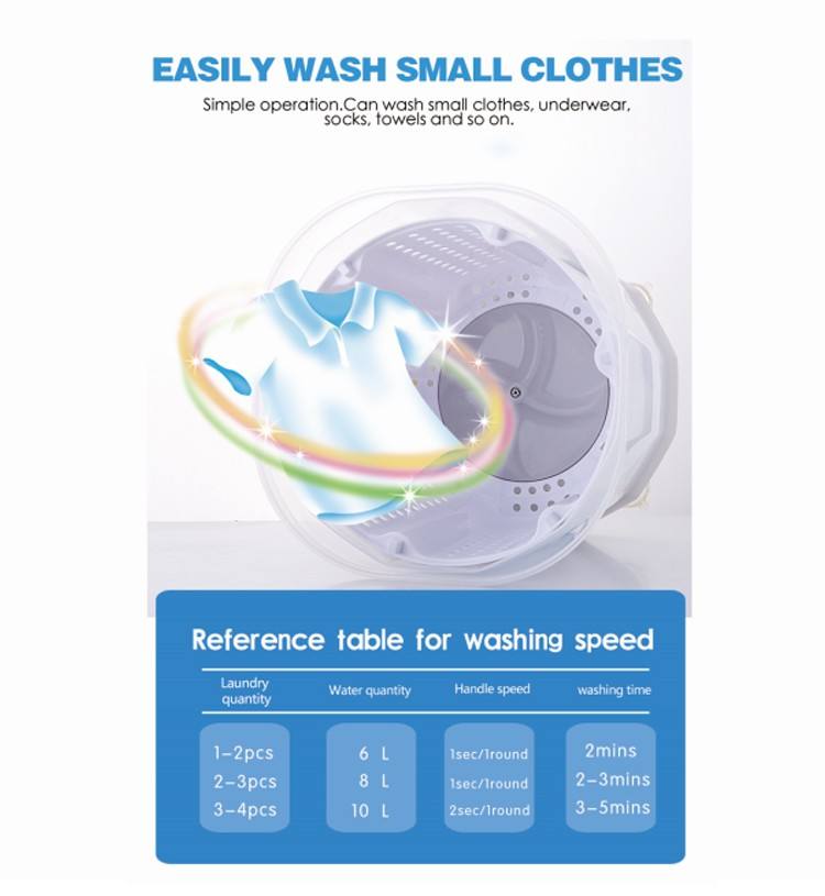 Portable Hand Manual Clothes Non-Electric Washing Machine Spin Dryer Counter Top Washer Dryer Manual Washing Machine