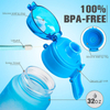 Wholesale Eco Friendly Tritan Plastic Sport Water Bottle With Time Marker Custom Straw Lid Drink Motivational Water Bottle