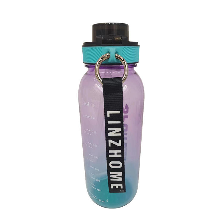 Bouteille Deau Sport En Plastique Sustainable Transparent Sipper Water Bottle With Time Marker