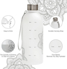 600ml 1000ml BPA Free Custom LOGO Plastic Water Bottle with Time Marker and Motivational Quote with Lid