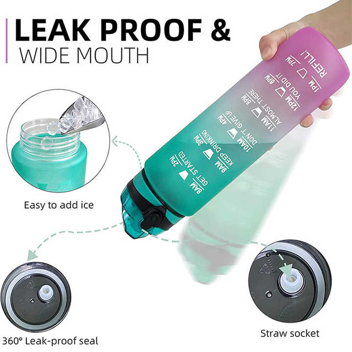 Motivacional Da Garrafa De Agua Time Marker Water Bottle With Custom Logo Sustainable Premium Camp Water Bottle