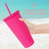 Cawan Plastik Tasse Avec Paille Double Wall Coffee Cup With Lid and Straw Customized Tumblers