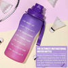 Bouteille D'Eau 2L Garrafa Motivacional 3 Em 1 Bpa Free Tritan Plastic Sports Drink Sipper 2Liter Water Bottle