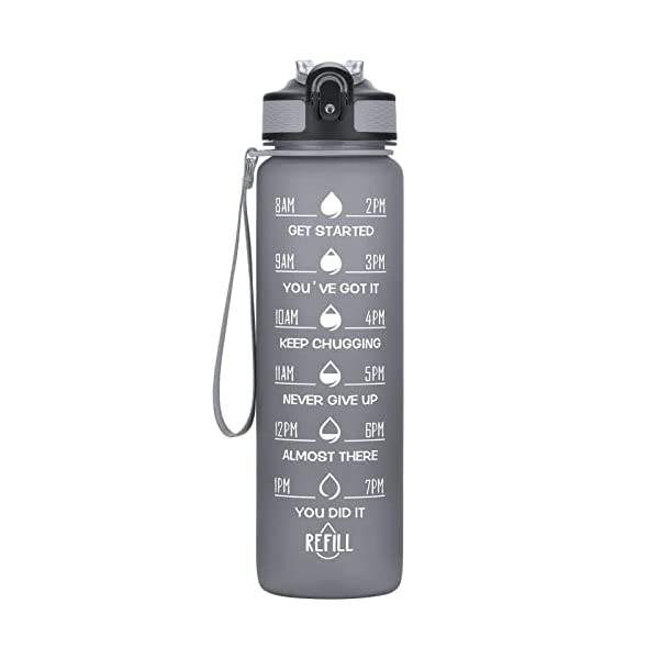 32 oz Motivational Water Bottle Sports Water Bottle with 1000ml Straw Plastic Water Bottle Bpa Free