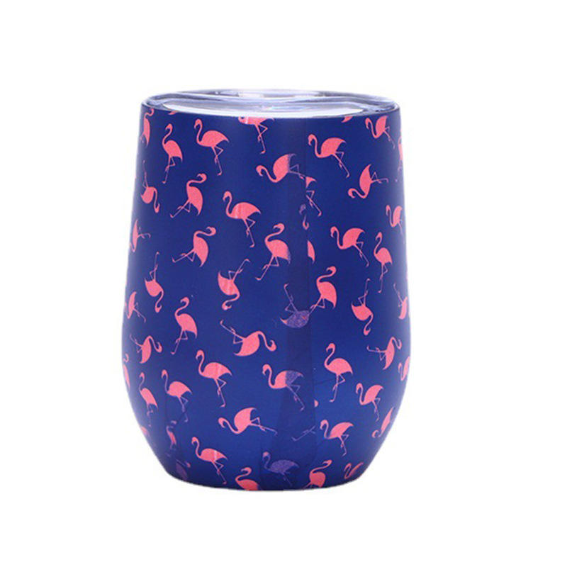 12oz Stainless Steel 304 Custom Logo Insulated Vacuum Egg Shape Wine Tumbler Wholesale Coffee Travel Mugs Keep Cold
