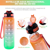 Hot Sale 1L 32 OzCustom Plastic Straw Strainer Filter Gym Sports BPA Free Tritan Motivational Water Bottle